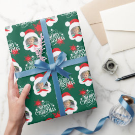 Personalized Photo Merry Christmas  Cadeaupapier