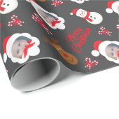 Personalized Photo Merry Christmas Cadeaupapier (Rol Hoek)