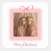 Personalized Photo Merry Christmas Candle Label (Voorkant)