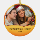 Personalized Photo "Merry Christmas" Nativity Keramisch Ornament (Voorkant)
