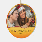 Personalized Photo "Merry Christmas" Nativity Keramisch Ornament (Links)