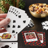 Personalized Photo & Message Floral Playing Cards Pokerkaarten (Insitu)