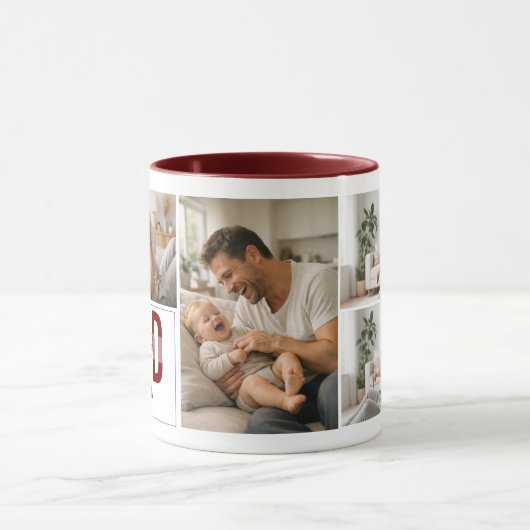 Personalized Photo Mug – Our First Father’s Day Mok (Midden)