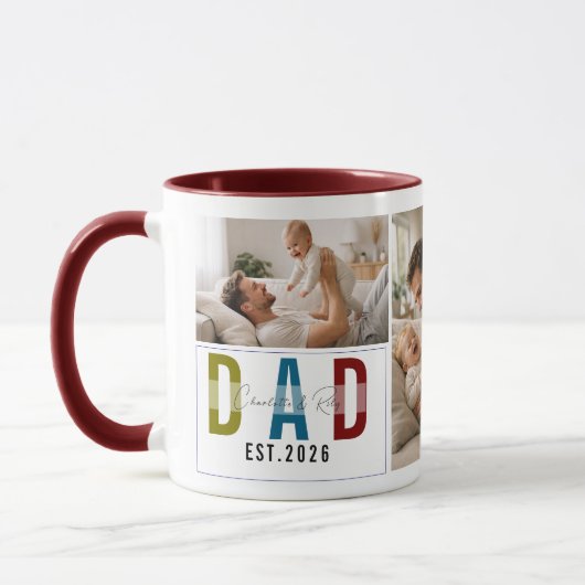 Personalized Photo Mug – Our First Father’s Day Mok (Links)
