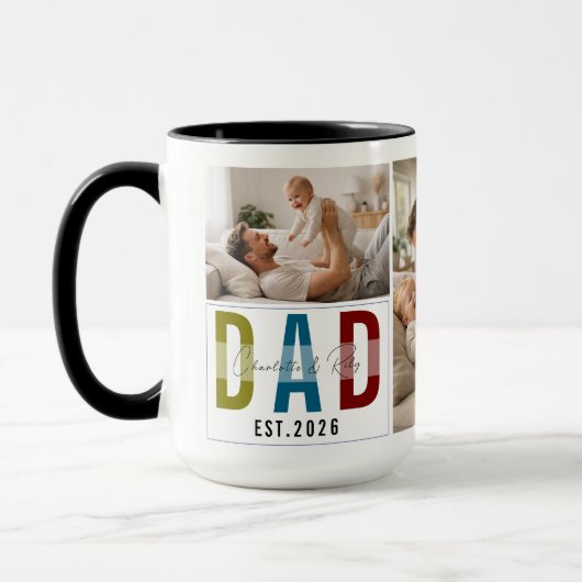 Personalized Photo Mug – Our First Father’s Day Mok (Links)