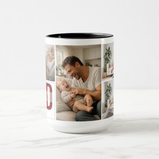 Personalized Photo Mug – Our First Father’s Day Mok (Midden)