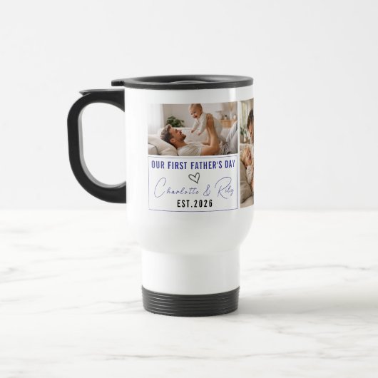 Personalized Photo Mug – Our First Father’s Day Reisbeker (Links)