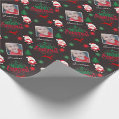 Personalized Photo Name Merry Christmas Cadeaupapier (Hoek)
