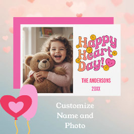 Personalized Photo & Name Valentine's Feestdagenkaart