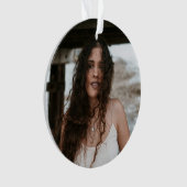 Personalized Photo Ornament for Birthday with Text (voorkant)