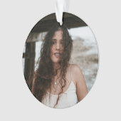 Personalized Photo Ornament for Birthday with Text (voorkant)