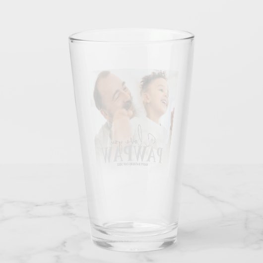 Personalized Photo Pawpaw Glas (Achterkant)