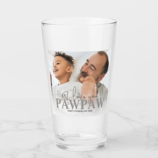 Personalized Photo Pawpaw Glas (Voorkant)