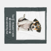 Personalized Photo Pet Dog Fleece Deken (Voorkant (Horizontaal))