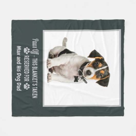 Personalized Photo Pet Dog  Fleece Deken (Voorkant (Horizontaal))