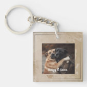 Personalized photo pet dog Lover Keychain (voorkant)