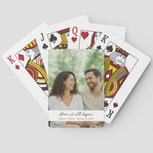 Personalized Photo Playing Cards - Custom Wedding Pokerkaarten (Achterkant)
