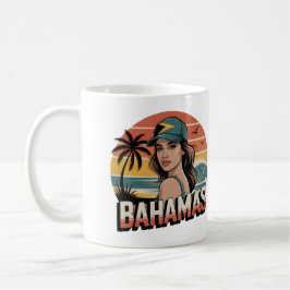 Personalized Photo Retro Bahamas Tropical Beach Koffiemok