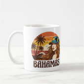 Personalized Photo Retro Bahamas Tropical Beach    Koffiemok (Links)