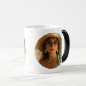 Personalized Photo Retro Bahamas Tropical Beach Magische Mok (Voorkant rechts)