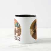 Personalized Photo Retro Bahamas Tropical Beach Mok (Midden)