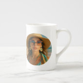 Personalized Photo Retro Bahamas Tropical Beach Porselein Kop (Rechts)