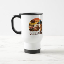 Personalized Photo Retro Bahamas Tropical Beach Reisbeker