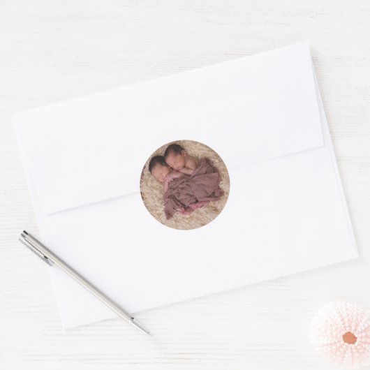 Personalized Photo Ronde Sticker (Envelop)