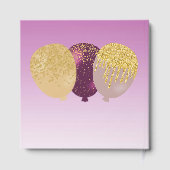 Personalized Photo Rose Gold Glitter 100 Birthday Gastenboek (Achterkant)