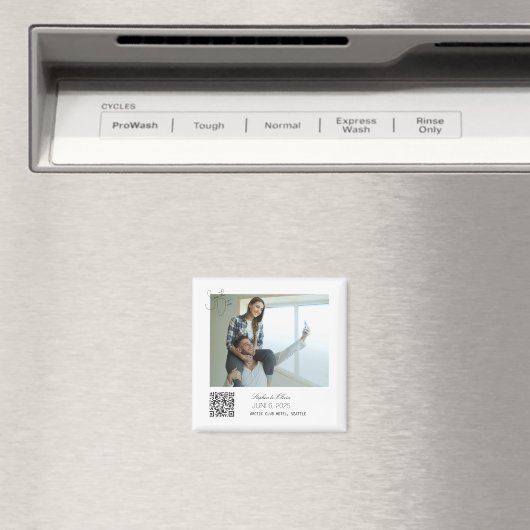 Personalized Photo Save the Date Wedding magnet (Insitu (Vaatwasser))