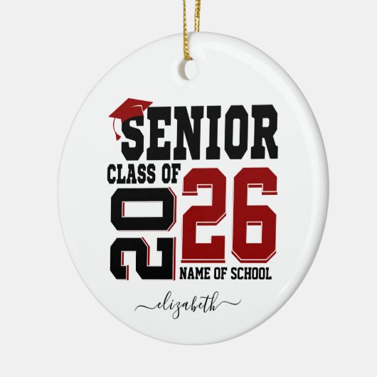 Personalized Photo Senior Year Graduation  Keramisch Ornament (Links)