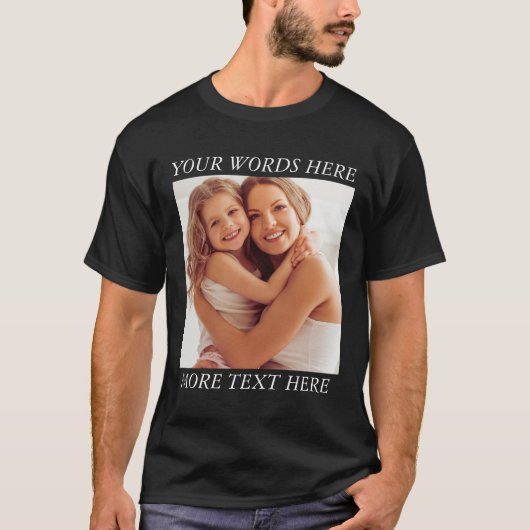 Personalized Photo Shirt with Custom Wording (Voorkant)