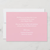 Personalized Photo Soft Pink On White Happy Easter Feestdagenkaart (Achterkant)