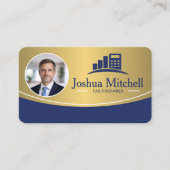Personalized Photo Tax Preparer Professional Visitekaartje (Voorkant)