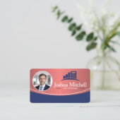 Personalized Photo Tax Preparer Professional Visitekaartje (Staand voorkant)