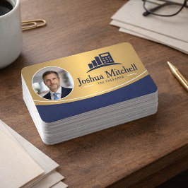 Personalized Photo Tax Preparer Professional Visitekaartje