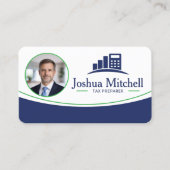 Personalized Photo Tax Preparer Professional Visitekaartje (Voorkant)