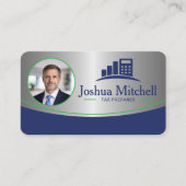 Personalized Photo Tax Preparer Professional Visitekaartje (Voorkant)