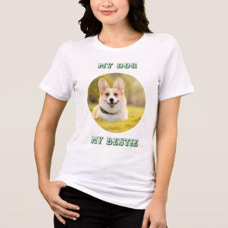 Personalized Photo Template for My Dog - My Best Tri-Blend Shirt