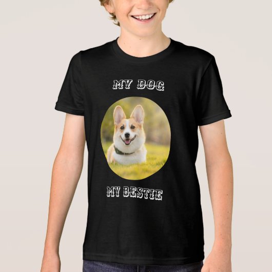 Personalized Photo Template for My Dog - My Best Tri-Blend Shirt (Voorkant)
