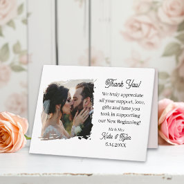 Personalized Photo Template Wedding Thank You Bedankkaart