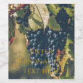 Personalized Photo & Text  Wijn Etiket (Enkel label)