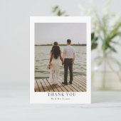 Personalized Photo Thank You Simple and Modern Bedankkaart (Staand voorkant)