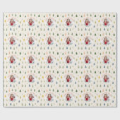 Personalized Photo trees Christmas Cadeaupapier (Vlak)