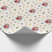 Personalized Photo trees Christmas Cadeaupapier (Hoek)