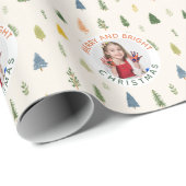 Personalized Photo trees Christmas Cadeaupapier (Rol Hoek)