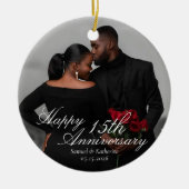 Personalized Photo Valentine Anniversary Keramisch Ornament (Voorkant)