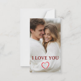 Personalized Photo Valentine's Day Flat Note Card Notitiekaartje