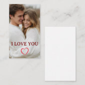 Personalized Photo Valentine's Day Flat Note Card Notitiekaartje (Voorkant / Achterkant)