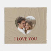 Personalized Photo Valentine's Day Fleece Blanket (Voorkant (Horizontaal))